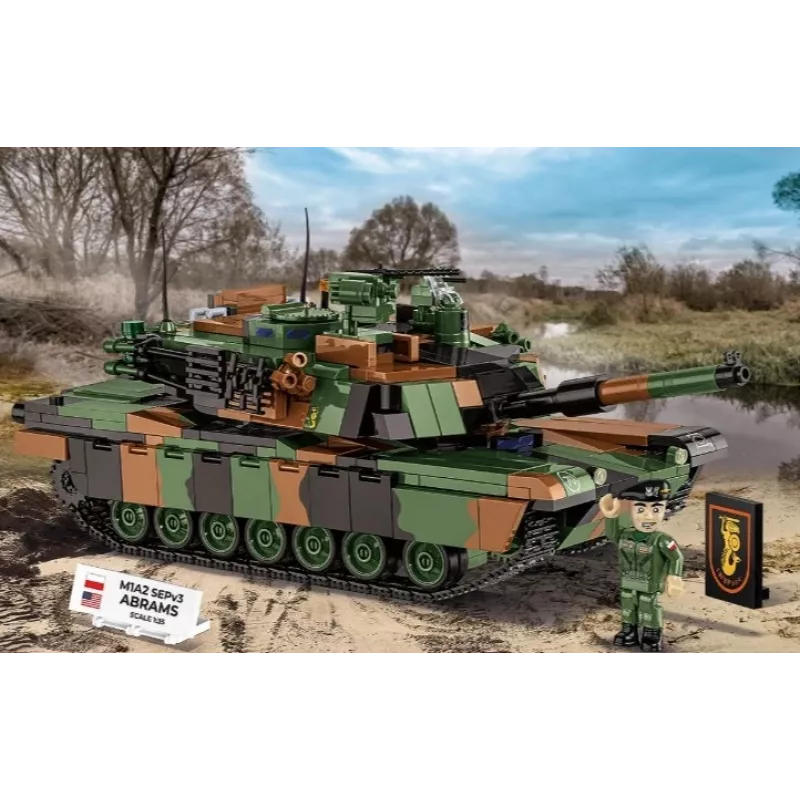 Set de construcción Cobi M1A2 SEPV3 Abrams modelo con 1.065 bloques