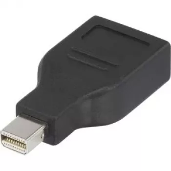 Adaptador DisplayPort Renkforce 1391524 — 1x conector macho Mini-DisplayPort a 1x conector hembra DisplayPort, negro