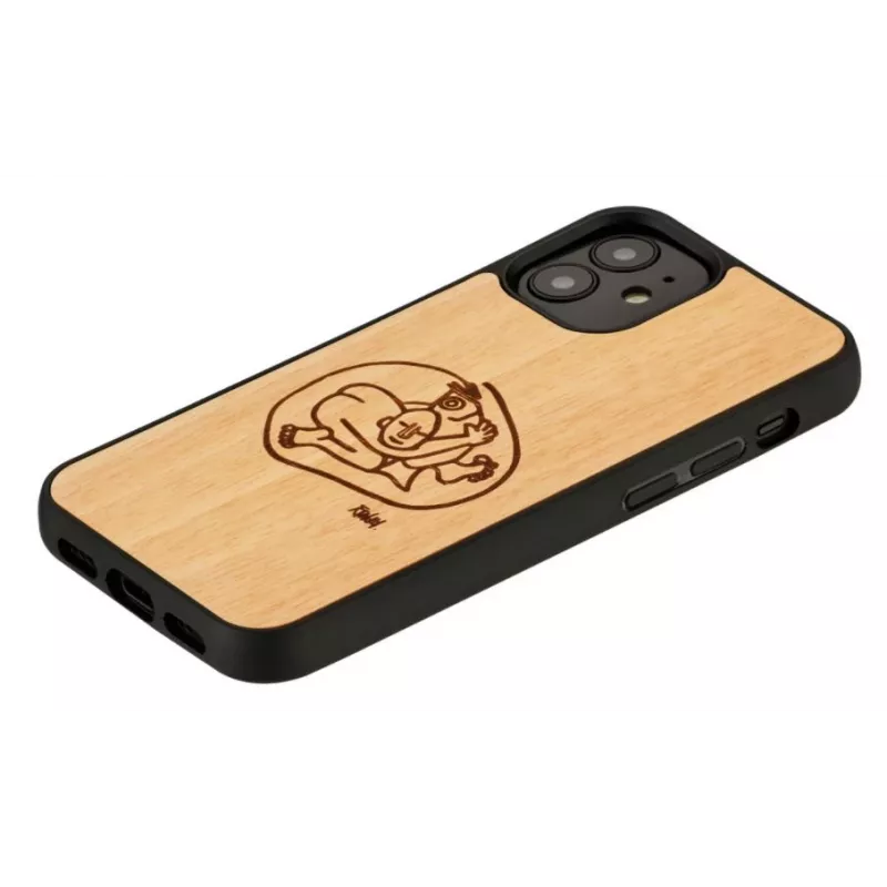 Funda protectora Man and Wood para iPhone 12 mini — diseño de pez para niños