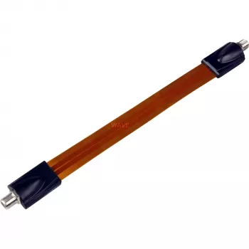 Wentronic Goobay Pasamuros SAT para ventana, extremadamente plano (0,3 mm), marrón-negro, 0,2 m - conector hembra F a conector hembra F (11953)