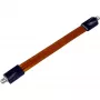 Wentronic Goobay Pasamuros SAT para ventana, extremadamente plano (0,3 mm), marrón-negro, 0,2 m - conector hembra F a conector hembra F (11953)
