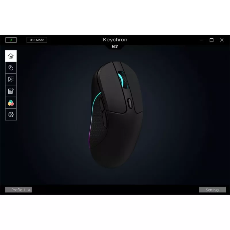 Ratón gaming Keychron M3 para diestros RF inalámbrico + Bluetooth óptico 26000 DPI blanco