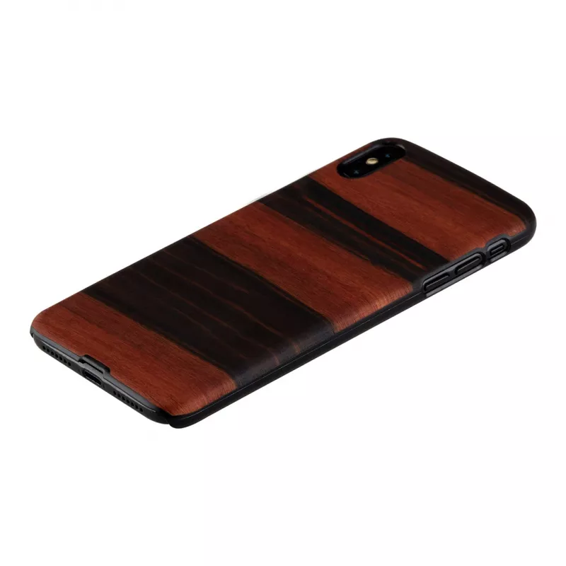 Funda para smartphone man and wood para iPhone XS Max – negro ébano, tapa trasera rígida protectora