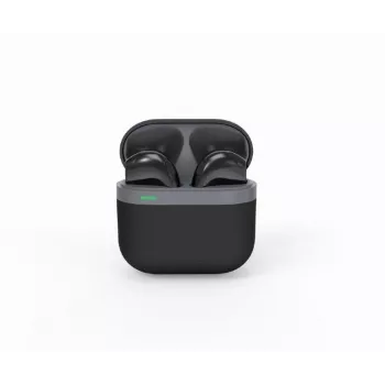 Auriculares Bluetooth GEMBIRD TWS-02-BK, In-Ear TWS, negro/gris, hasta 5 h de reproducción, micrófono integrado, estuche de carga