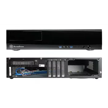 SilverStone MILO ML03 - Sobremesa - Micro-ATX - sin fuente de alimentación (ATX / PS/2) - Negro - USB/Audio (SST-ML03B-R)