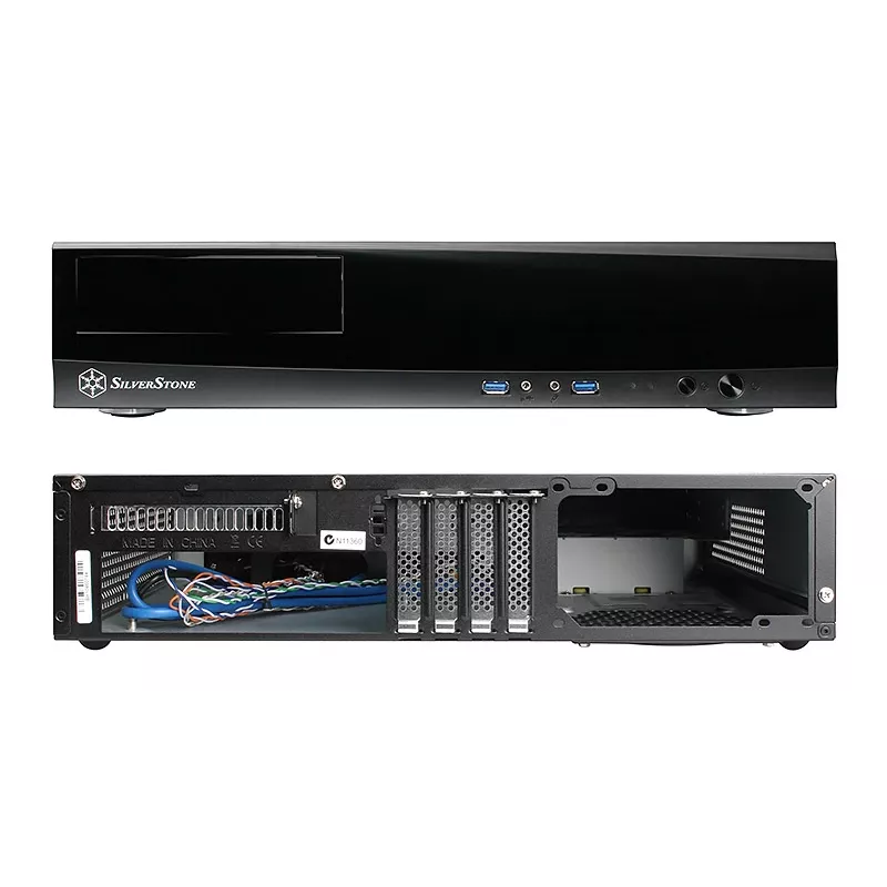 SilverStone MILO ML03 - Sobremesa - Micro-ATX - sin fuente de alimentación (ATX / PS/2) - Negro - USB/Audio (SST-ML03B-R)