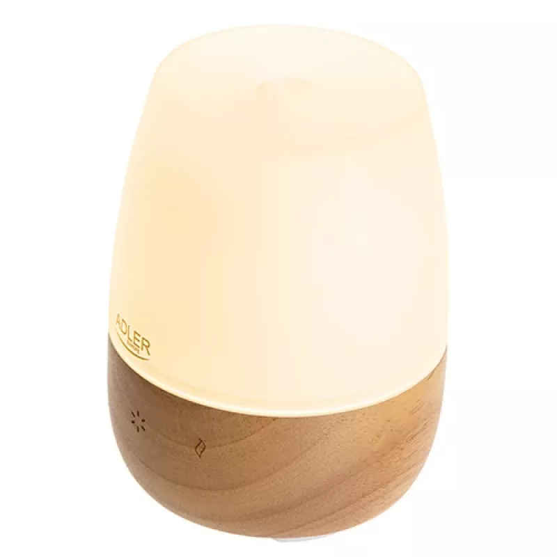 Difusor de aroma Adler AD 7967 — ultrasónico, para estancias de hasta 25 m², marrón/blanco