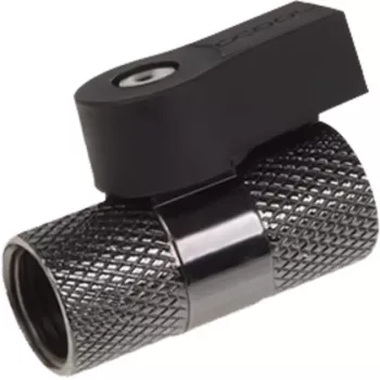 Alphacool válvula de bola de 2 vías G1/4 - negro níquel (17354)