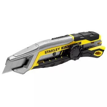 Cúter Stanley FMHT10592-0 negro acero inoxidable amarillo 18 mm de ancho 165 mm de longitud