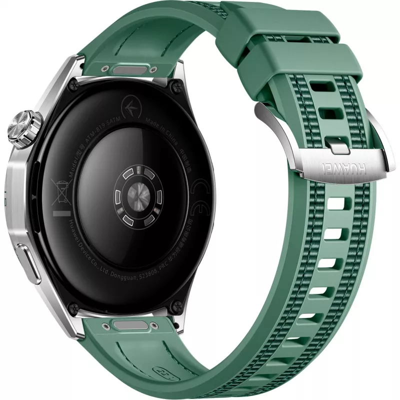 Reloj inteligente Huawei WATCH GT 6 46 mm, AMOLED 1,47" 466 x 466, pantalla táctil, GPS, 64 GB, caja de acero inoxidable, correa tejida verde
