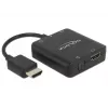 Convertidor de audio DeLOCK 62784 negro