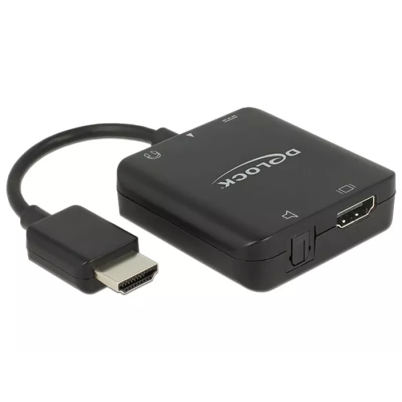 Convertidor de audio DeLOCK 62784 negro