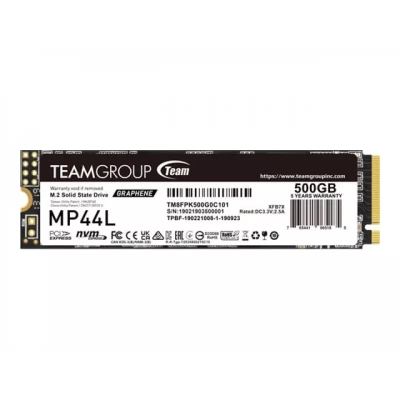 Unidad SSD Team Group 500 GB M.2 PCI Express 4.0 NVMe TM8FPK500G0C101