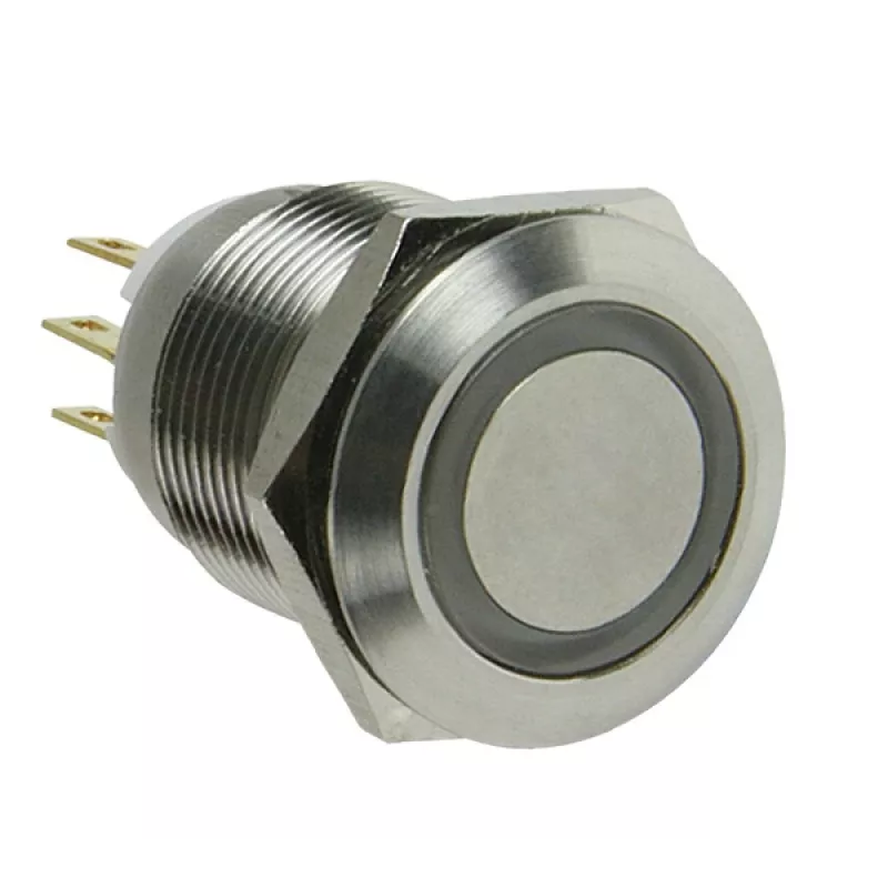 Interruptor antivandálico Lamptron 19mm - Silverline - rojo