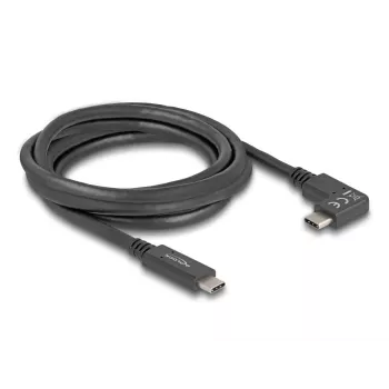Cable USB DeLOCK USB Type-C macho a USB Type-C macho en ángulo 2 m 5 Gbit/s 4K PD 60 W