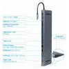 Gembird A-CM-COMBO9-01 adaptador multipuerto USB Type-C 9 en 1 (hub USB + HDMI + VGA + PD + lector de tarjetas + LAN + audio de 3,5 mm), Space Grey
