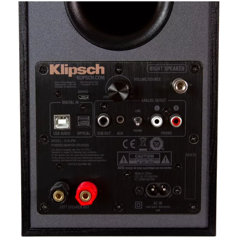 Altavoz Klipsch R-41PM negro cobre 70W con cable inalámbrico