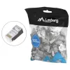 Conector RJ-45 LANBERG PLS-5000EZ, Cat5e, F/UTP (FTP), gris, 100 uds.