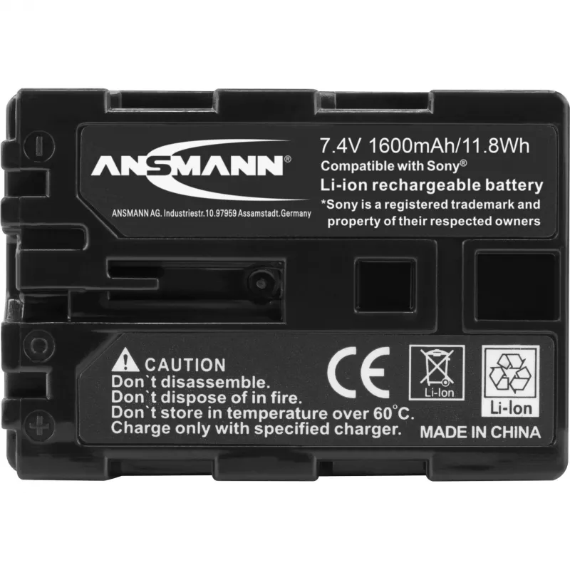 ANSMANN A-Son NP FM 500 H - Batería para cámara Li-Ion 1500 mAh (5044503)