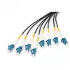 Cable breakout universal de fibra óptica preconfeccionado Digitus, monomodo OS2, 8 fibras, LC/UPC, 75 m