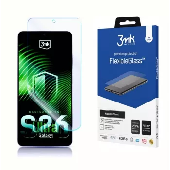 Protector de pantalla de cristal 3MK FlexibleGlass para Samsung Galaxy S26 Ultra — protector híbrido flexible de cristal duro