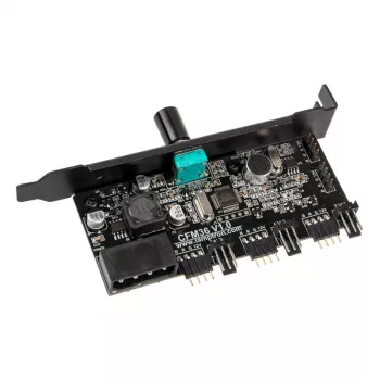 Controlador de ventilador y LED RGB Lamptron CFM36 para ranura PCI, negro