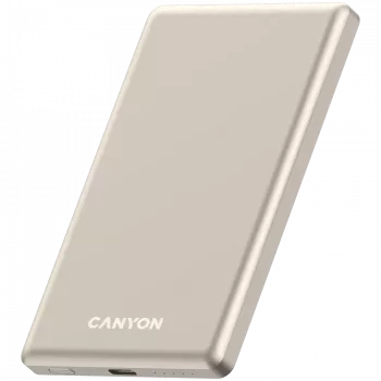 Canyon OnPower 505 - Batería portátil - 5.000 mAh - entrada USB-C - salida USB-C PD 20W + Wireless Magnet 1