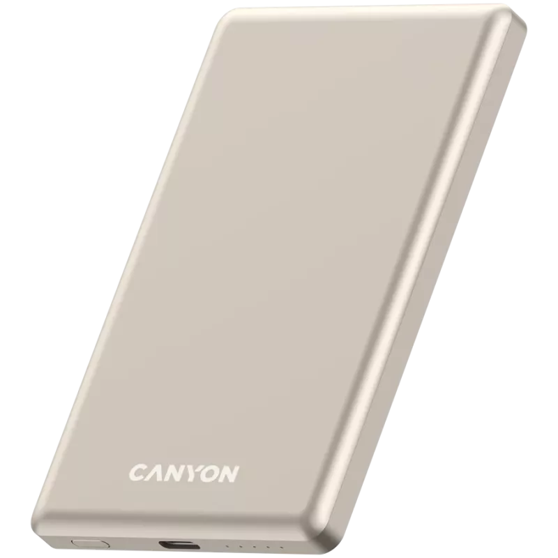 Canyon OnPower 505 - Batería portátil - 5.000 mAh - entrada USB-C - salida USB-C PD 20W + Wireless Magnet 1