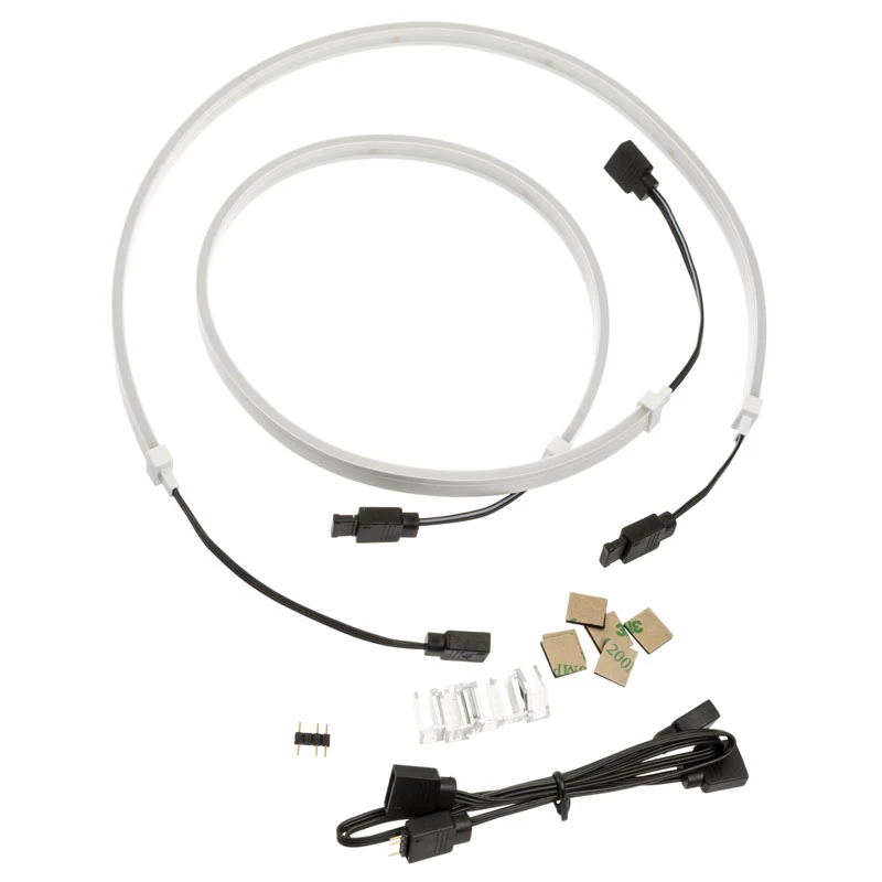 SilverStone LS04, tira LED ARGB, pack de 2 - blanco