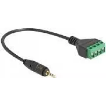 Cable de audio DeLOCK 0,2 m 2,5 mm terminal negro verde 66256