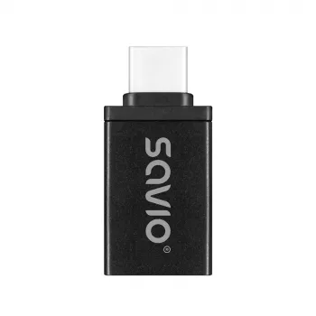 Adaptador de cable de vídeo Savio AK-80 0m USB Type-A USB Type-C negro