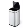 Durable TOUCH 12L rectangular acero inoxidable plateado negro