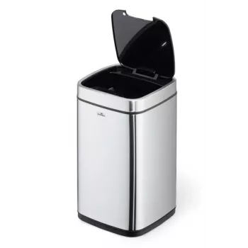Durable TOUCH 12L rectangular acero inoxidable plateado negro