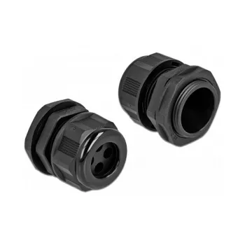 Prensaestopas DeLOCK 60381 negro plástico 2 uds.
