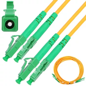 Patchcord Extralink LC/APC–LC/APC Monomodo Dúplex 9/125 µm G.657.A1, 2 m