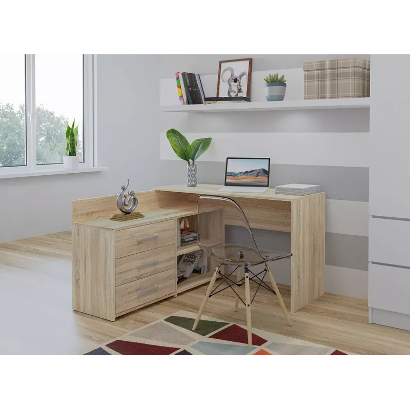 Mesa de ordenador Topeshop DANY SONOMA KPL color roble