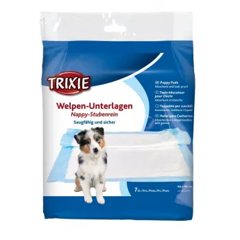 Empapador de entrenamiento para perros Trixie 23411, celulosa, 400×600 mm, 7 uds., borde antiescurrimientos, denso, azul