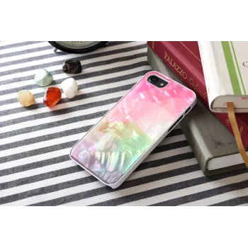 Funda protectora iKins para Apple iPhone 8/7 — patrón de flores acuáticas, blanco