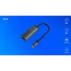 Adaptador SAVIO USB-C 3.1 Gen.1 (M) a RJ-45 Gigabit Ethernet (H), 1000 Mbps, AK-56, gris