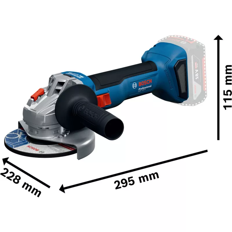 18V Professional Set, GBH 18V-22 + GSR 18V-65 + GWS 18V-8 Professional, set de herramientas azul, 2x batería de ion-litio 5,0 Ah, en 3 L-BOXX
