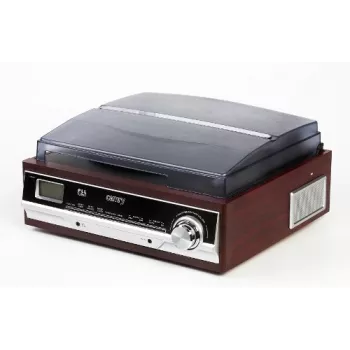Camry Premium CR1113 tocadiscos de correa con radio, negro