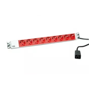 Distribuidor de corriente Bachmann 333.936 2m 9 tomas AC interior Gris Rojo