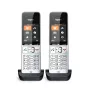 Teléfono analógico/DECT Gigaset COMFORT 500HX duo con identificación de llamadas negro, plata