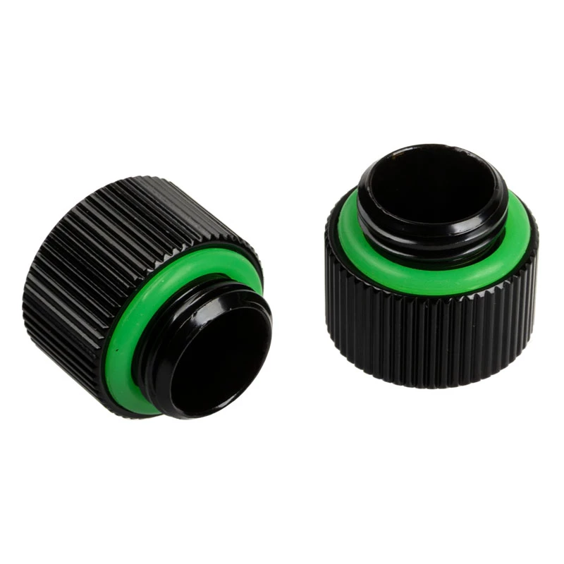 Racor BitsPower Touchaqua — latón, acabado negro, 10 mm de ancho