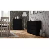 Cómoda Topeshop M4 CZERŃ negra 4 cajones aglomerado