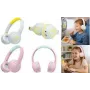 LogiLink BT0073BL auriculares on ear, Bluetooth, con cable, azul claro, amarillo, plegables (BT0073BL)