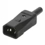 Conector macho de red C14 Bachmann 915.171 negro