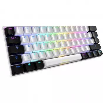 Sharkoon SGK50 S4 teclado gaming USB QWERTZ alemán blanco RGB LED