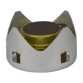 Hornillo de camping de alcohol Trangia 100281 – hornillo ligero de 1 quemador, 1000 W, 162 g, Ø95×62 mm, plata