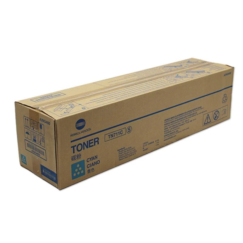 Konica Minolta TN-711C cian cartucho de tóner original (A3VU450)